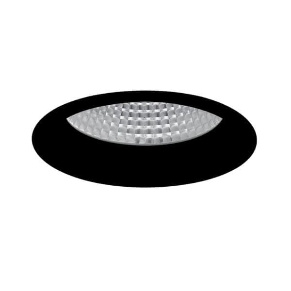 Black version of the Baldr L recessed downlight luminaire by Light4U.
