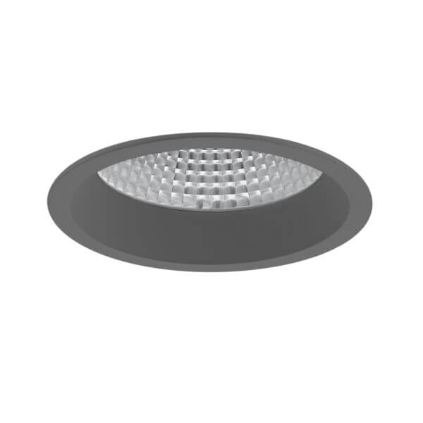 Grey version of the Baldr L recessed downlight luminaire by Light4U.