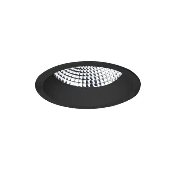 Black version of the Baldr S recessed downlight luminaire by Light4U.