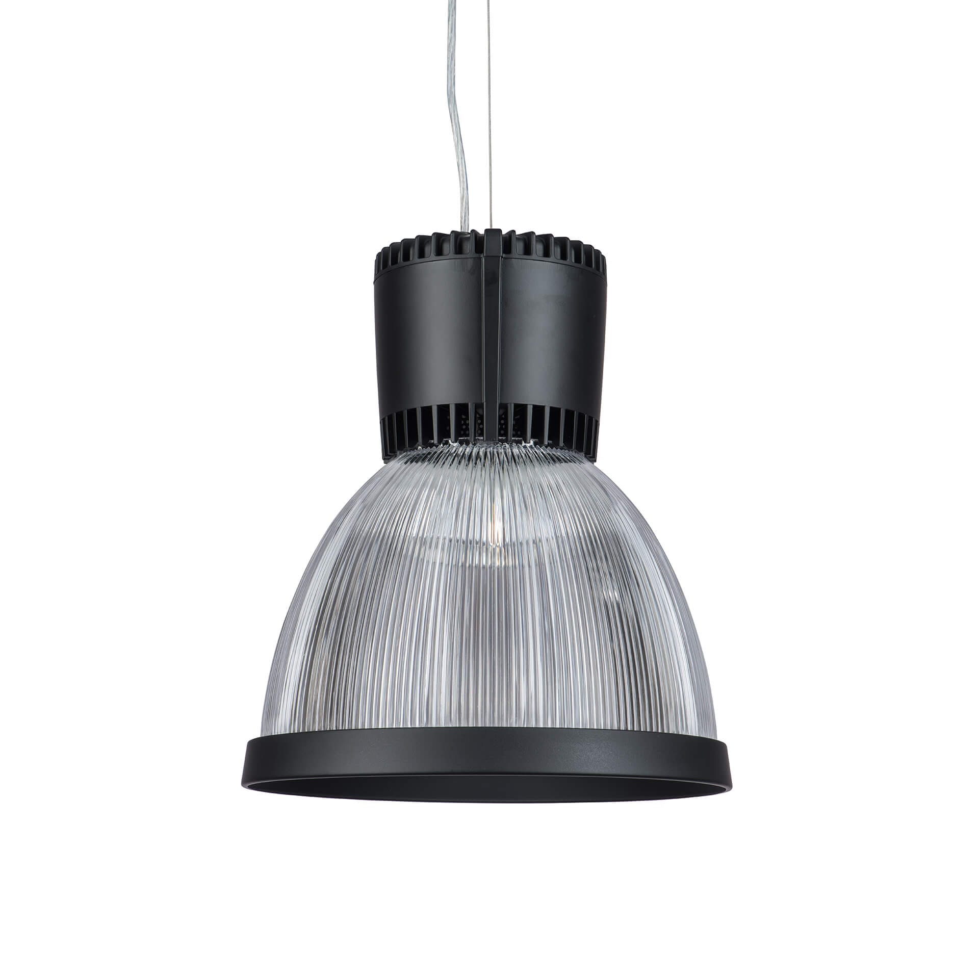 Black clear version of the Bryan Pendant suspended luminaire by Light4U.