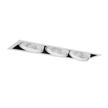White version of the Cardan S Three downlight luminaire by Light4U.