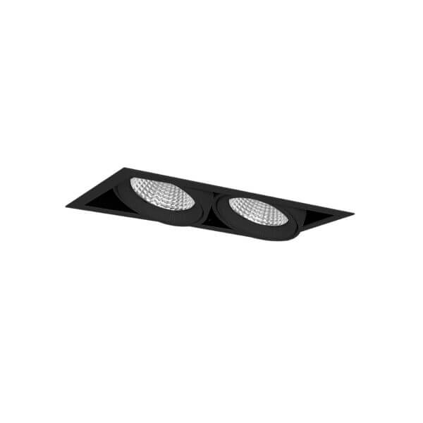 Black version of the Cardan S Two downlight luminaire by Light4U.