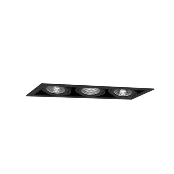 Black version of the Cardan XS Three HE downlight luminaire by Light4U.