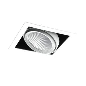 White version of the Cardan L One downlight luminaire by Light4U.