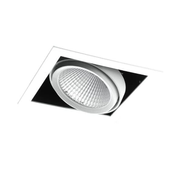 White version of the Cardan L One downlight luminaire by Light4U.