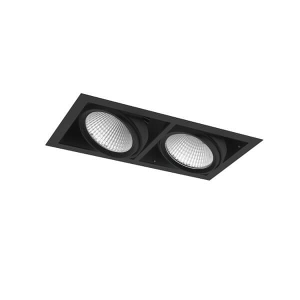 Black version of the Cardan L Two downlight luminaire by Light4U.
