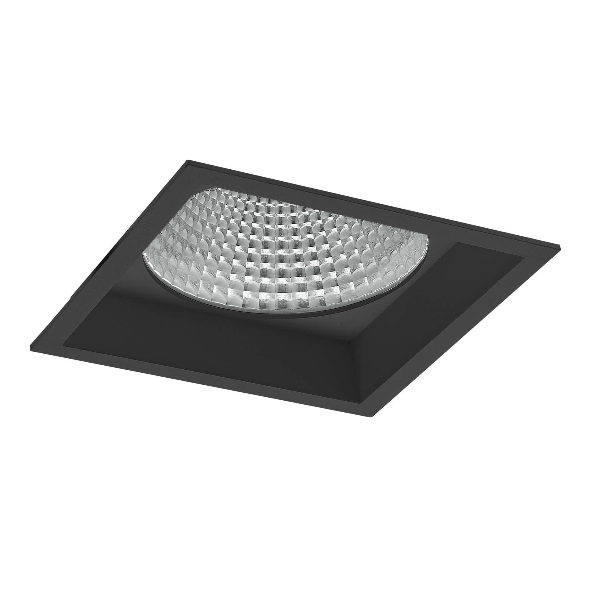 Black version of the Fenrir L recessed fixed square luminaire by Light4U.