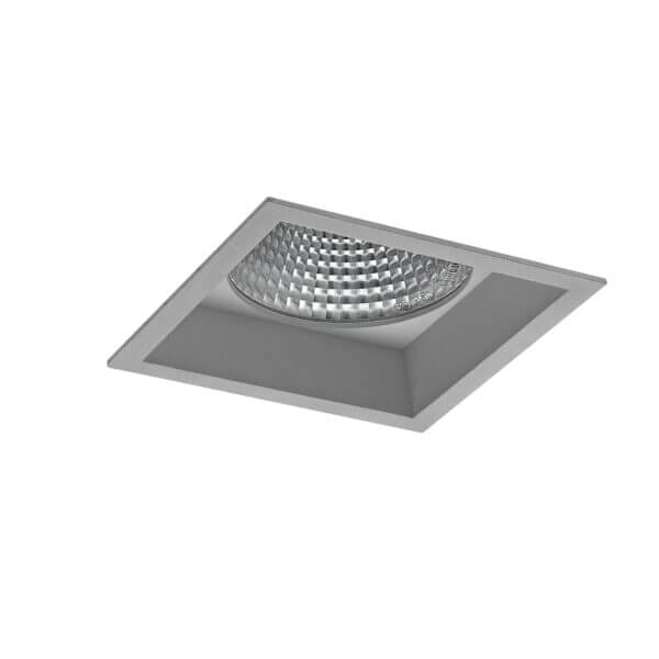 Grey version of the Fenrir S recessed fixed square luminaire by Light4U.