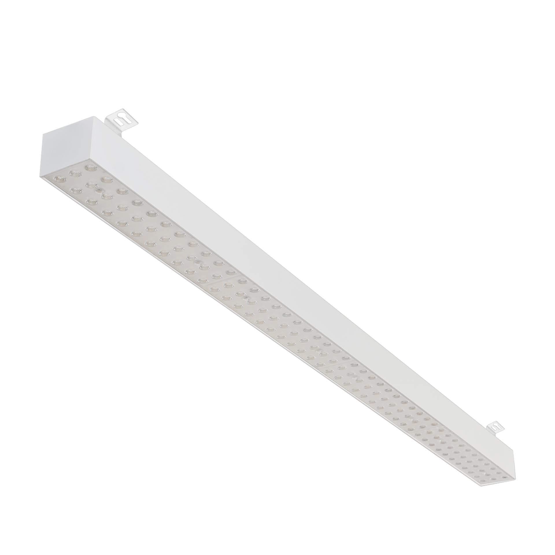 White version of the Forsite 1150 SM linear surface-mounted luminaire by Light4U.