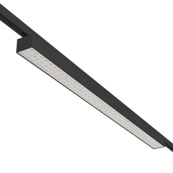 Black version of the Forsite 1150 TR linear track luminaire by Light4U.