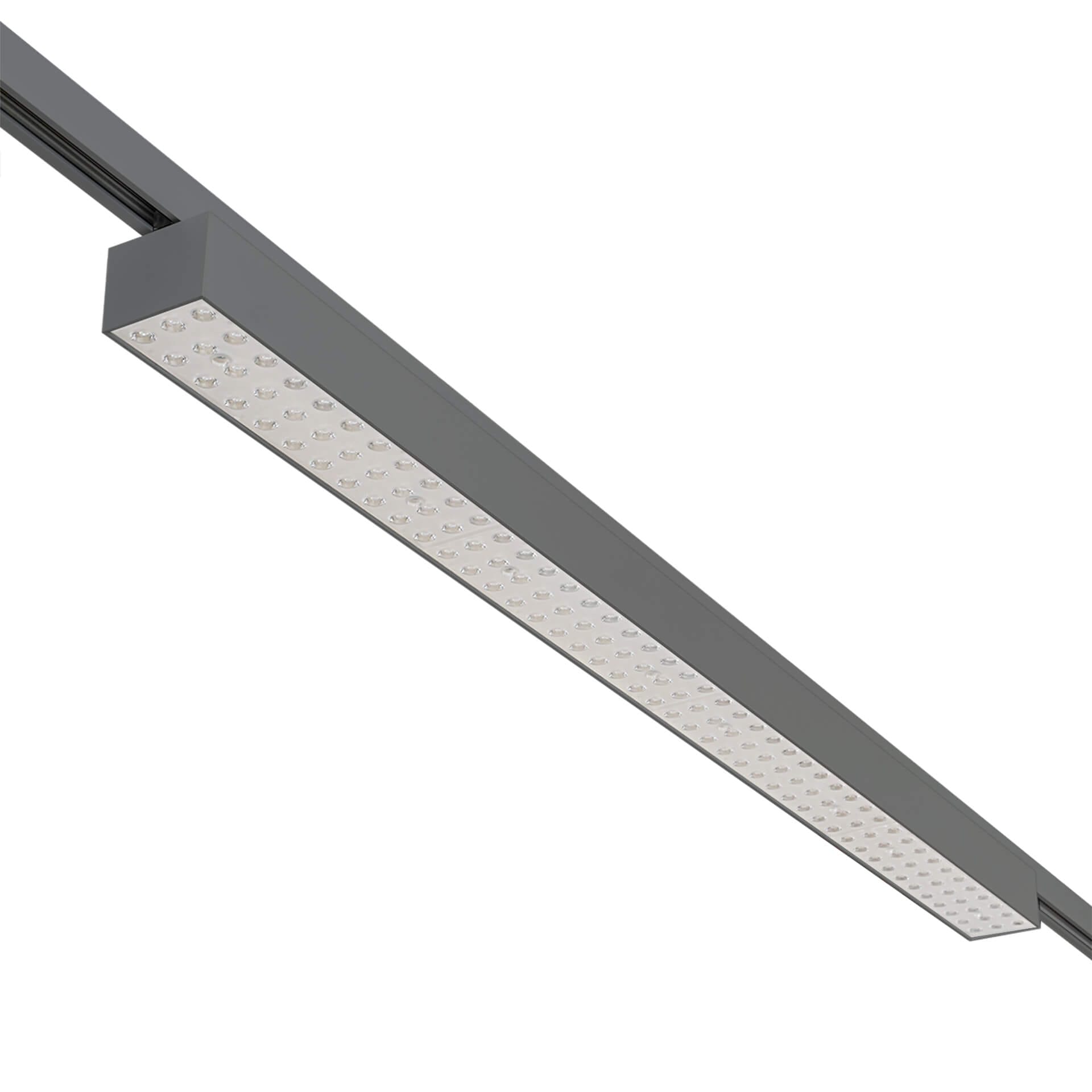 Grey version of the Forsite 1150 TR linear track luminaire by Light4U.