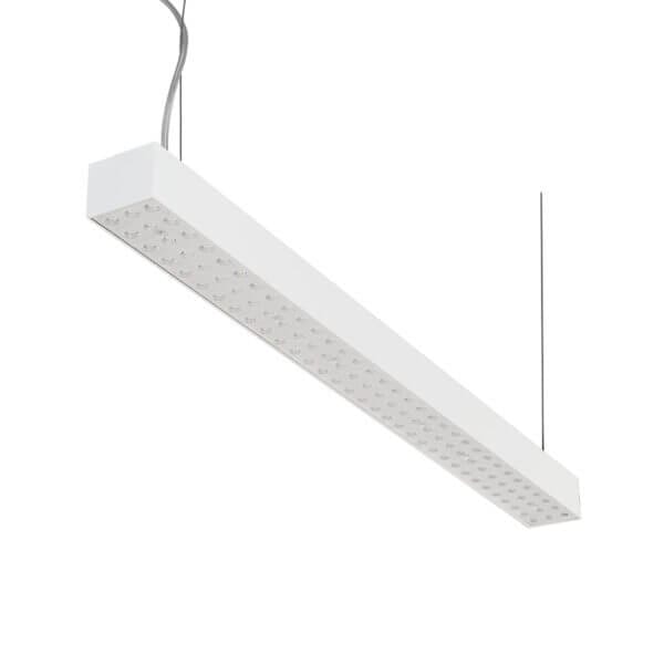 Forsite_865_PE_white White version of the Forsite 865 PE linear suspended luminaire by Light4U.
