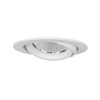 White version of the Fulla S HE X-Flip recessed adjustable luminaire, with interchangeble LED module by Light4U.