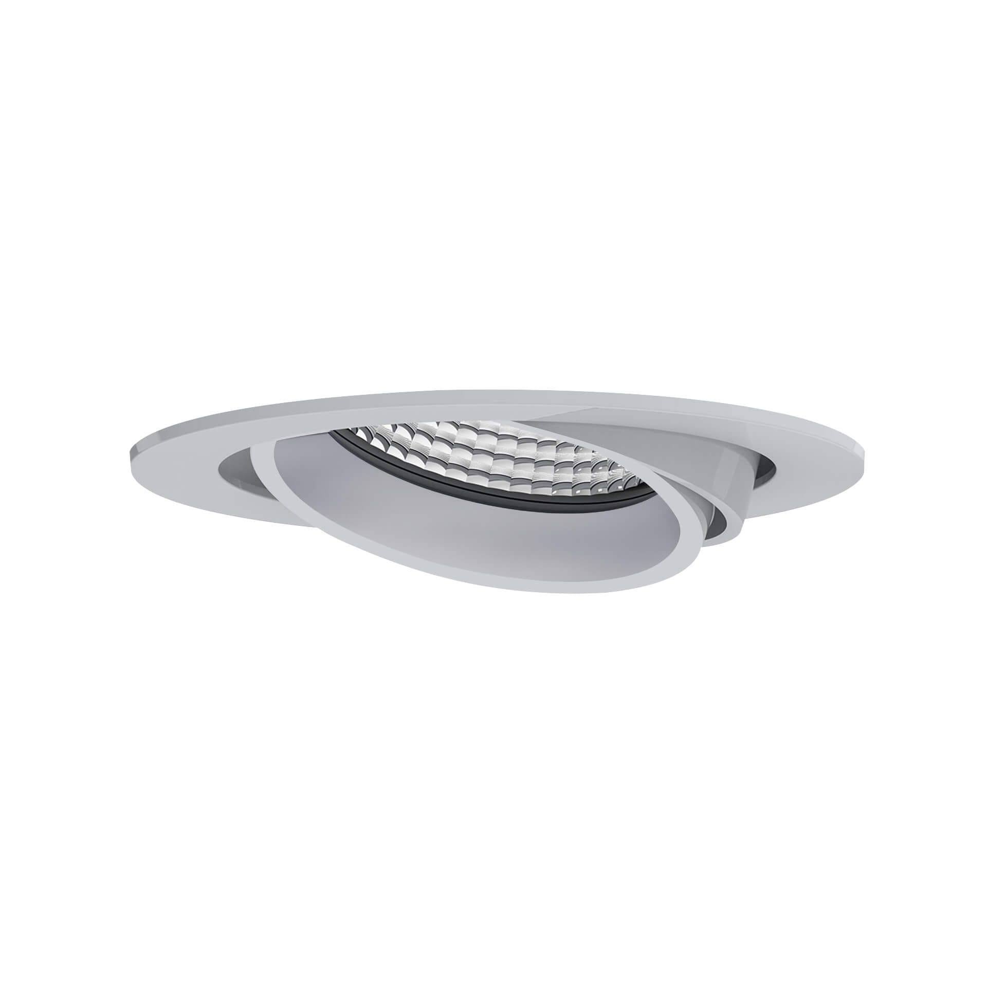 Grey version of the Fulla S HE recessed adjustable luminaire by Light4U.