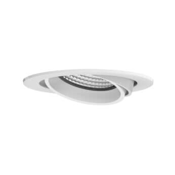 White version of the Fulla S HE recessed adjustable luminaire by Light4U.