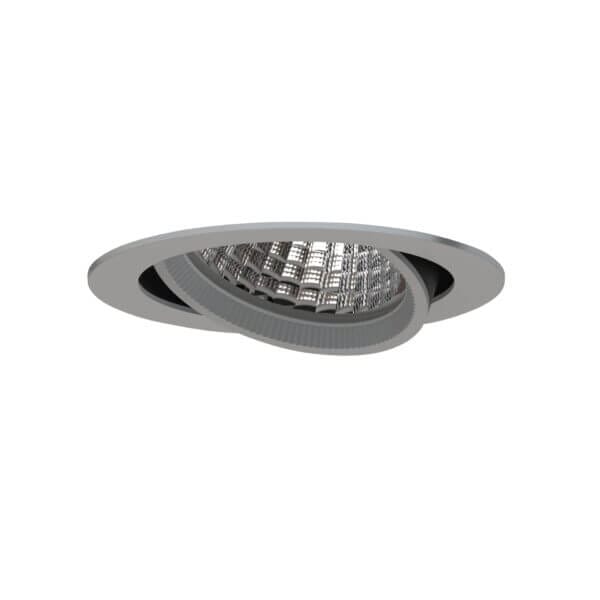 Grey version of the Fulla L recessed adjustable luminaire by Light4U.