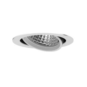 White version of the Fulla L recessed adjustable luminaire by Light4U.