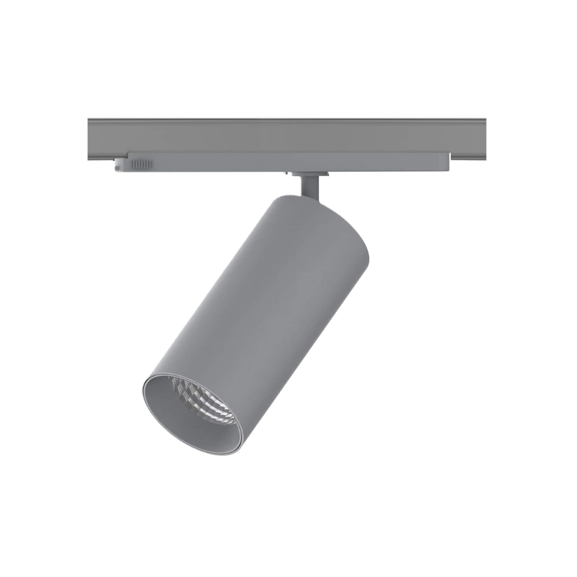 Grey version of the Huginn R track luminaire.