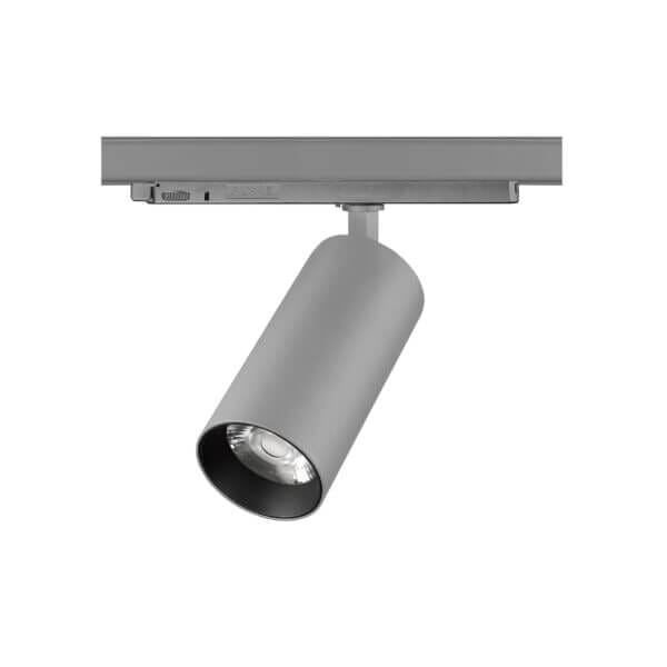 Grey version of the Huginn L track luminaire.
