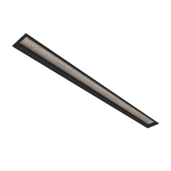 Black version of the Irmin 1150 REC HE liniar recessed luminaire by Light4U.