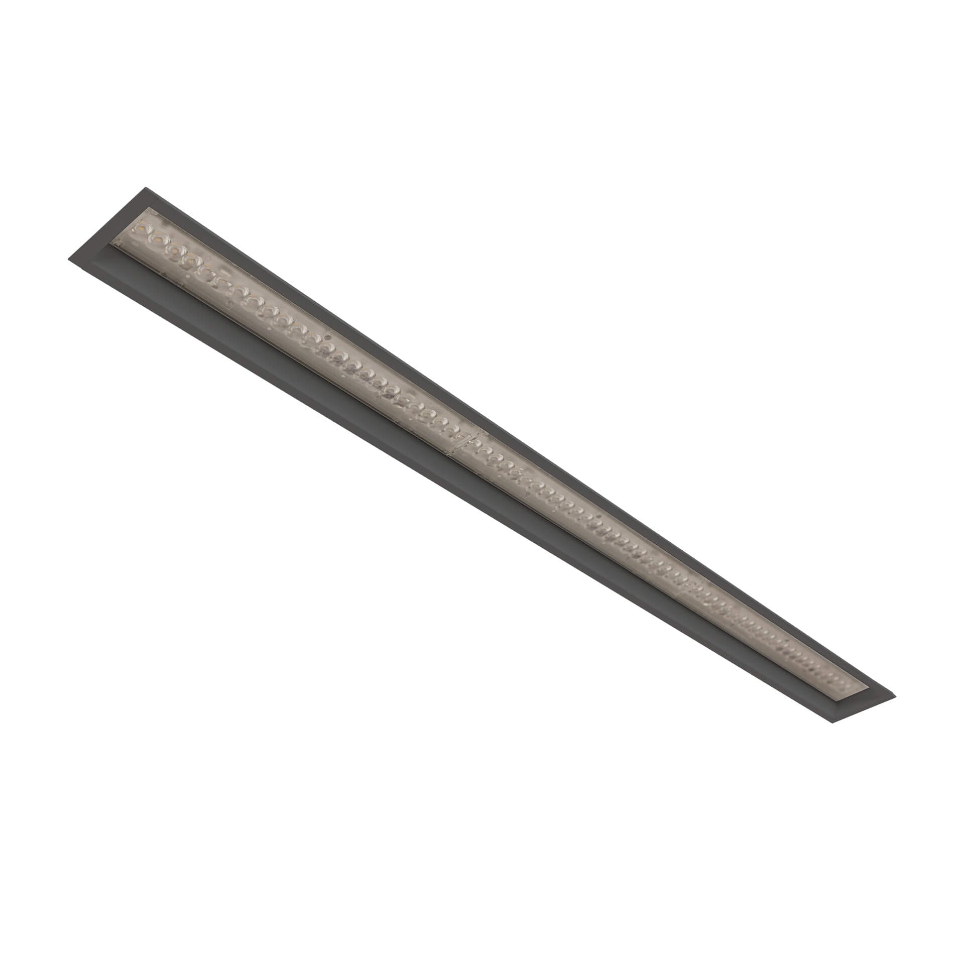 Grey version of the Irmin 1150 REC HE liniar recessed luminaire by Light4U.