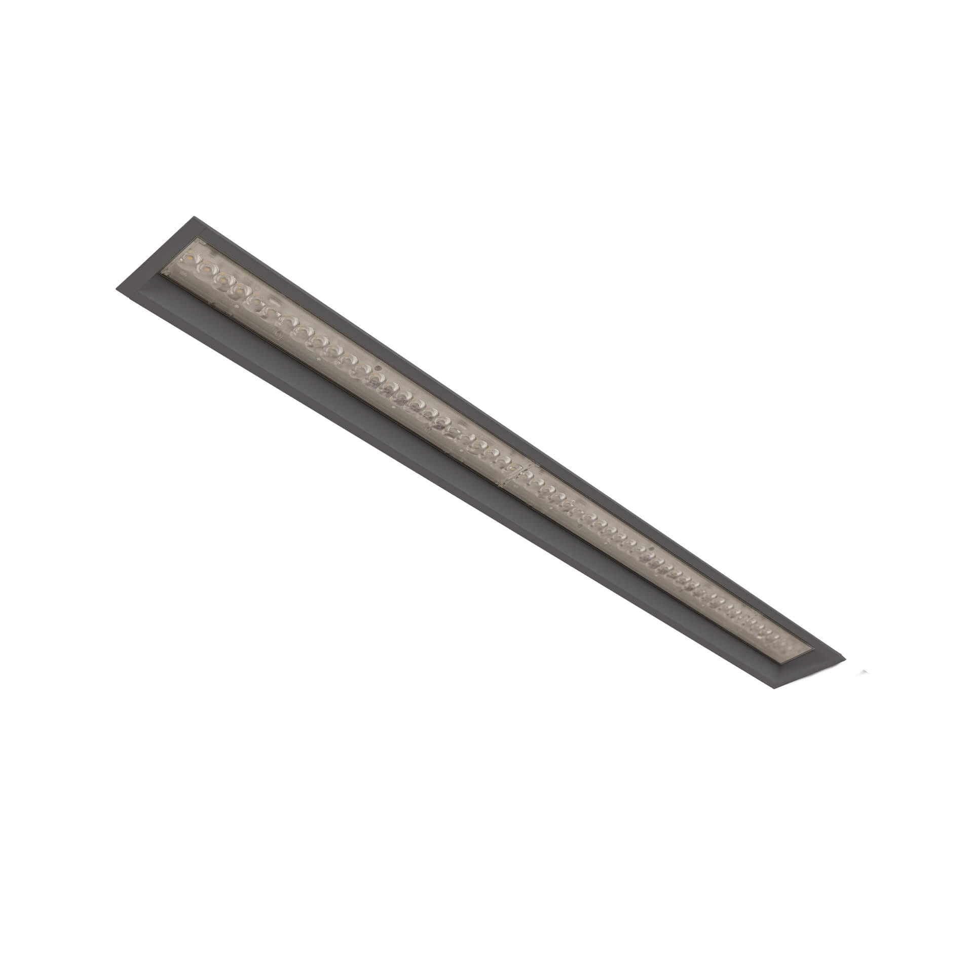 Grey version of the Irmin 870 REC HE liniar recessed luminaire by Light4U.