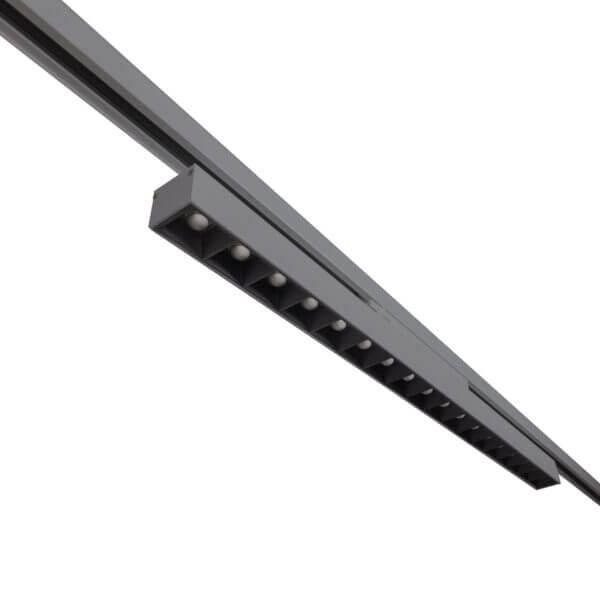 Grey version of the Irmin TR HE Louvre liniar track luminaire by Light4U.