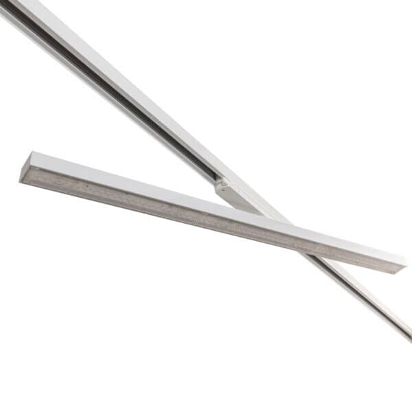 White version of the Irmin TR HE liniar track luminaire by Light4U (rotated).