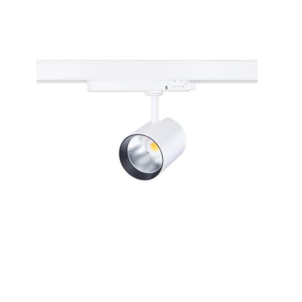 White version of the Lival GA-017 Bing Special track luminaire by Light4U.