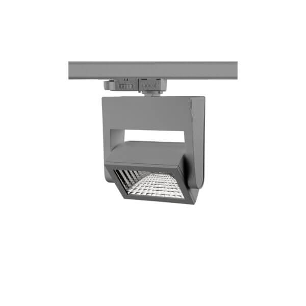 Grey version of the Nanna S TR track luminaire by Light4U.