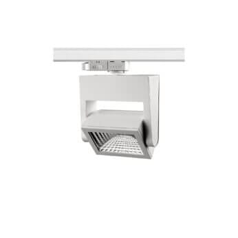 White version of the Nanna S TR track luminaire by Light4U.
