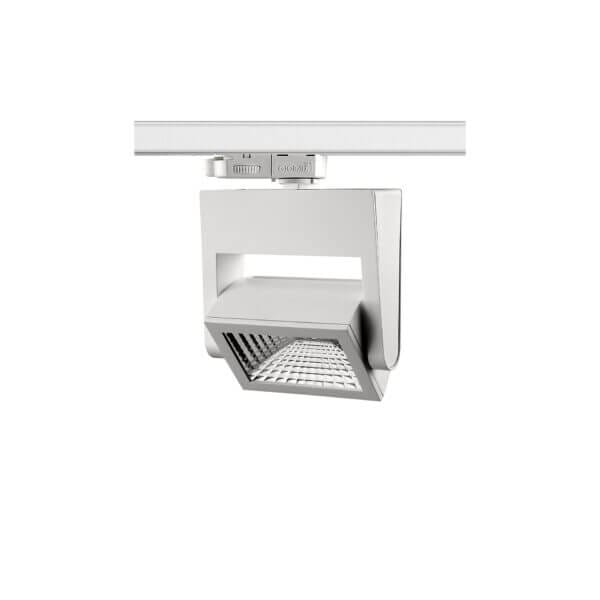 White version of the Nanna S TR track luminaire by Light4U.