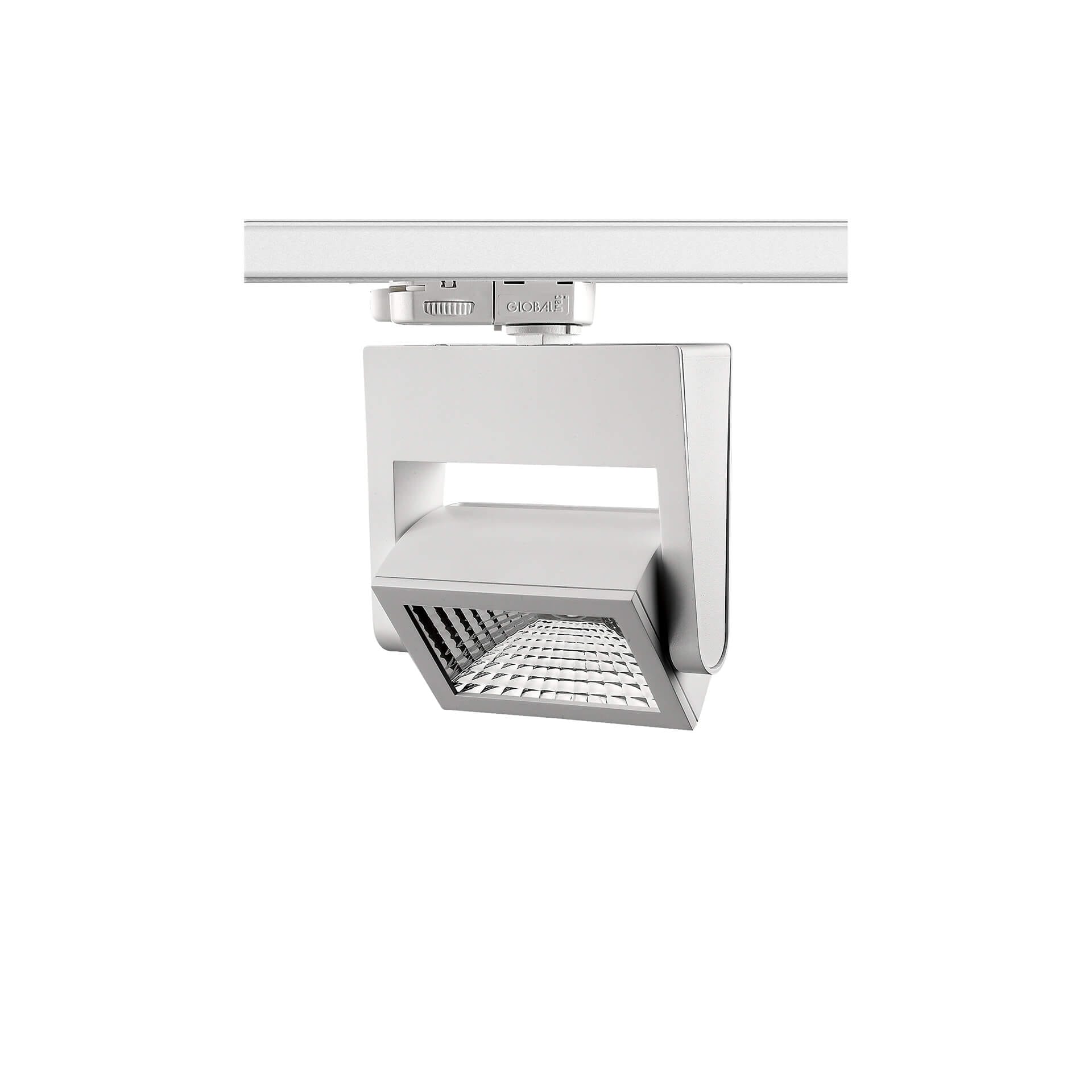 White version of the Nanna S TR track luminaire by Light4U.