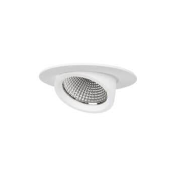 White version of the Sana S HE recessed luminaire by Light4U.