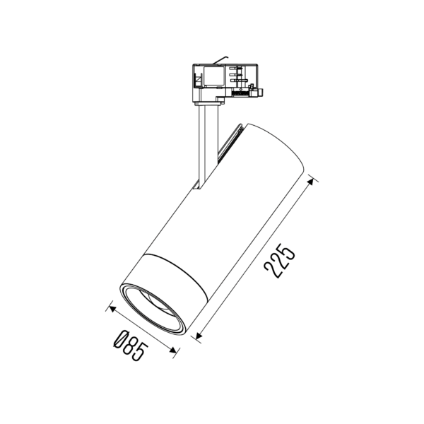 Technical drawing of the Surt trackspot, showing detailed dimensions and design specifications.