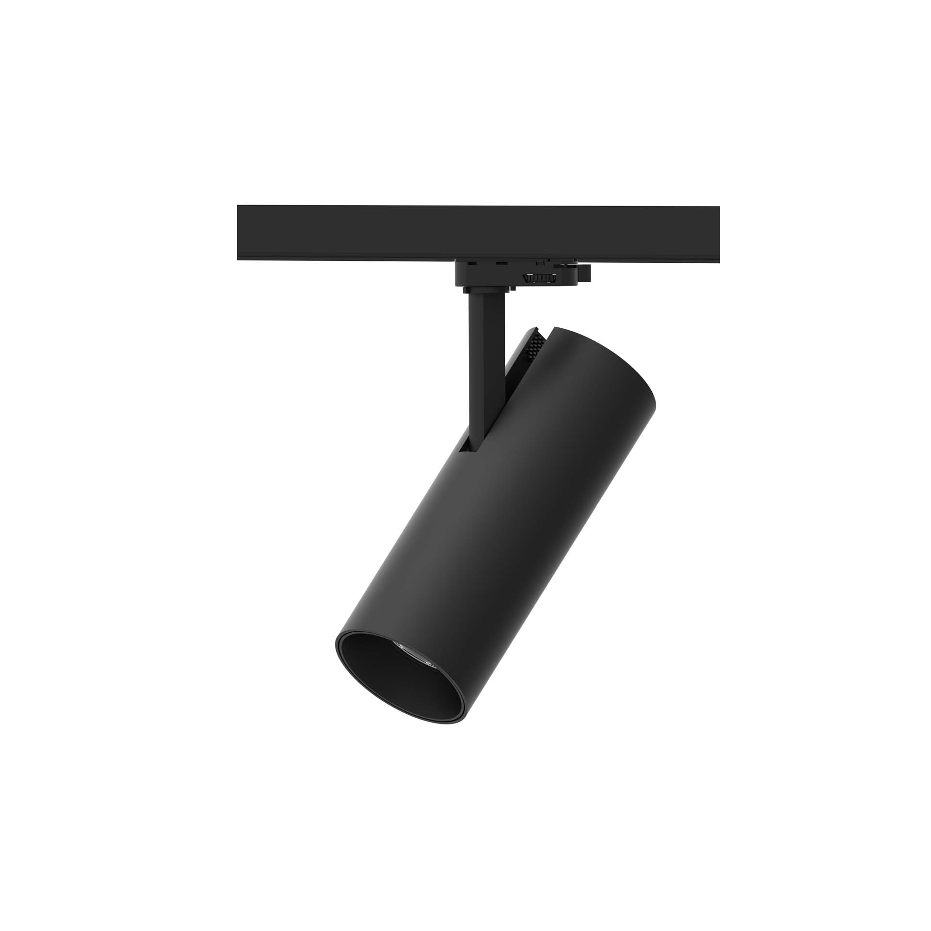 Black version of the Tube R track luminaire by Light4U.