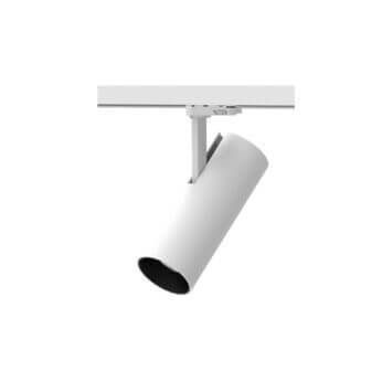 White version of the Tube R track luminaire by Light4U.