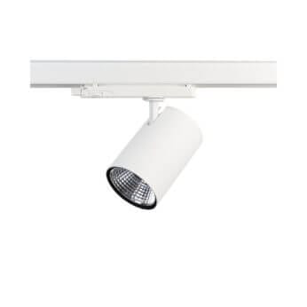 White version of the Weda HE track luminaire by Light4U.