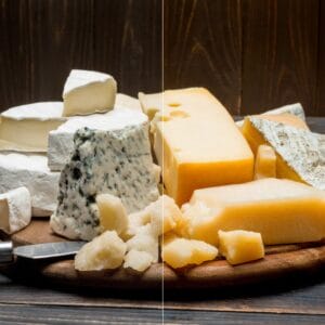 Cheese display lighting comparison
