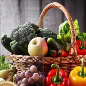 Fruit and vegetable lighting comparison Fruit and vegetable lighting comparison